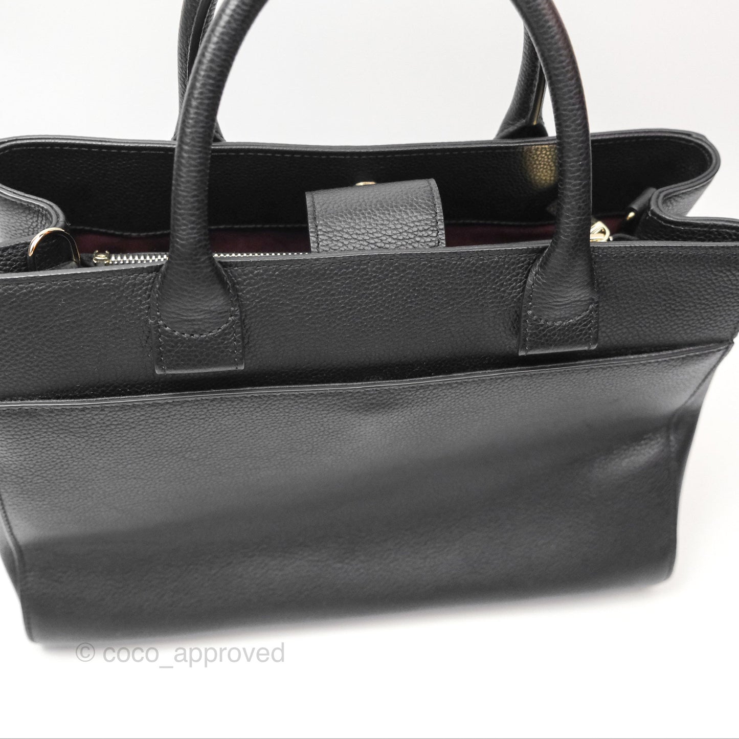 Chanel Small Neo Executive Tote Bag Black Grained Calfskin