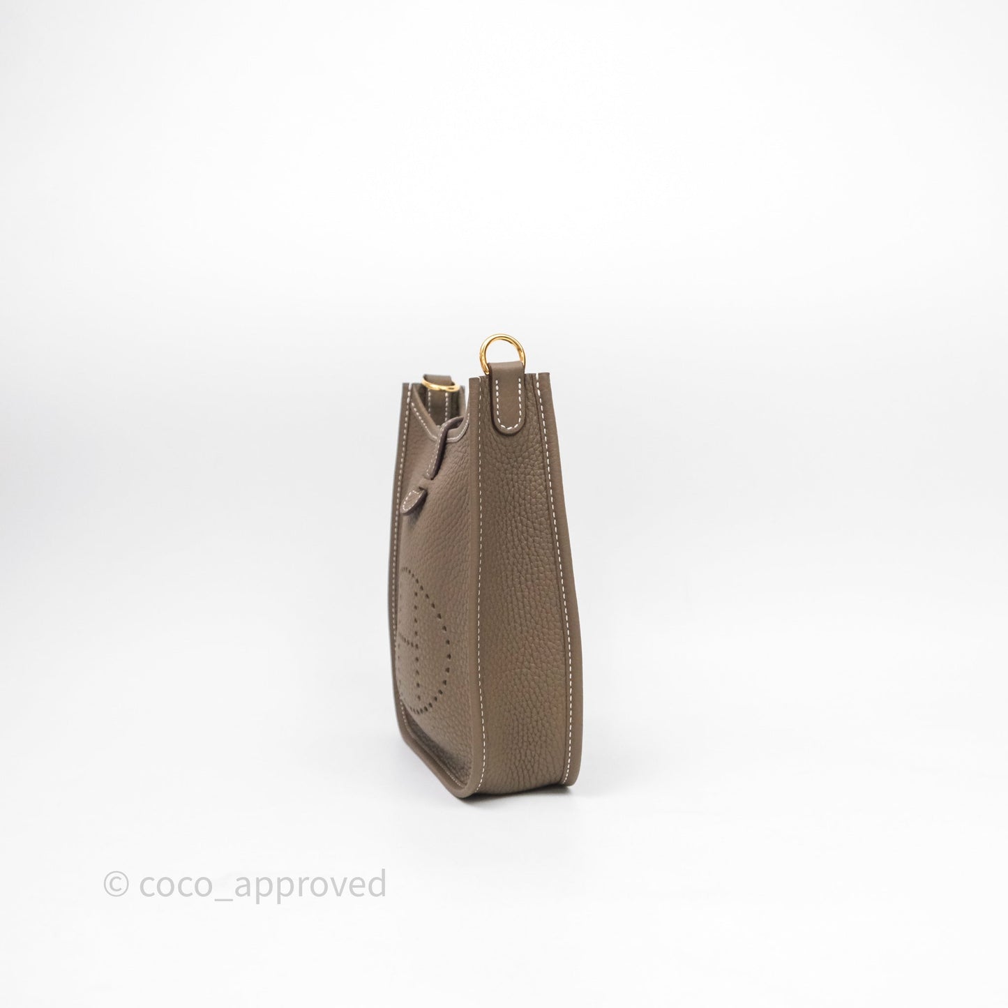 Hermès Mini Evelyne 16 Etoupe 18 Clemence Gold Hardware