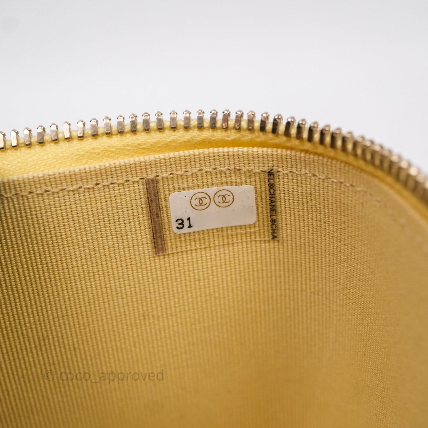 Chanel Mini Top Handle Vanity With Chain Yellow Lambskin Gold Hardware