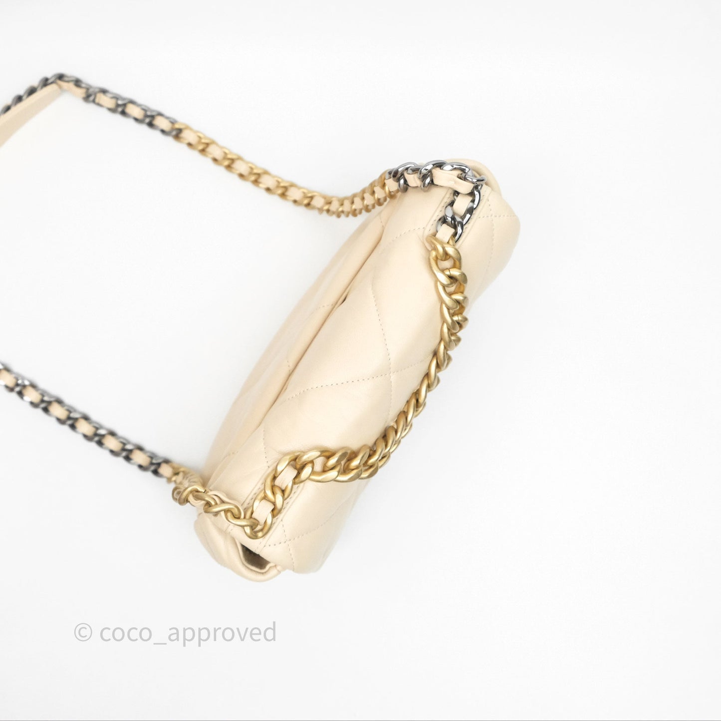 Chanel 19 Small Beige Mixed Hardware