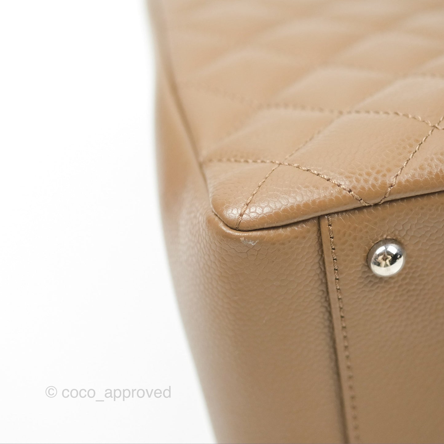 Chanel XL GST Brown Taupe Caviar Silver Hardware