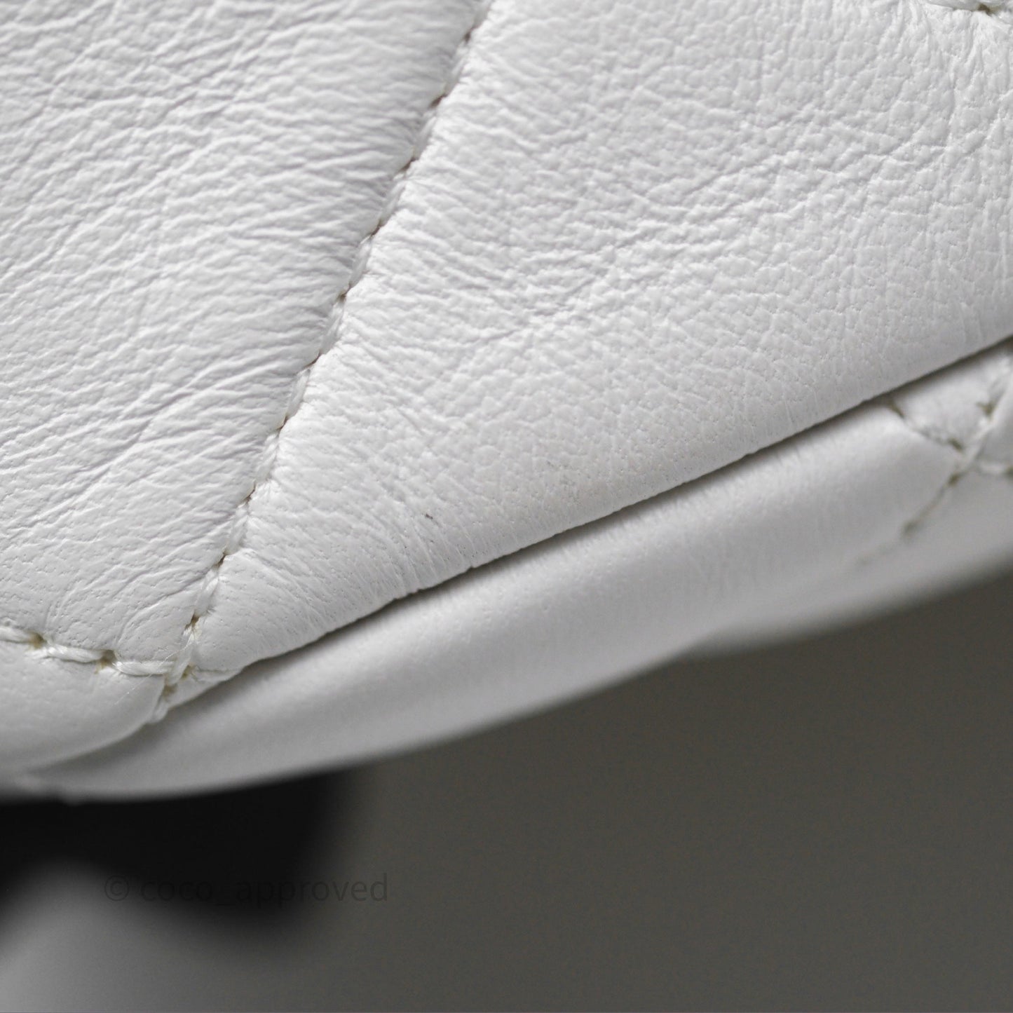 Chanel Small Flap Bag White Lambskin Aged Gold and Lacquered Metal 22S