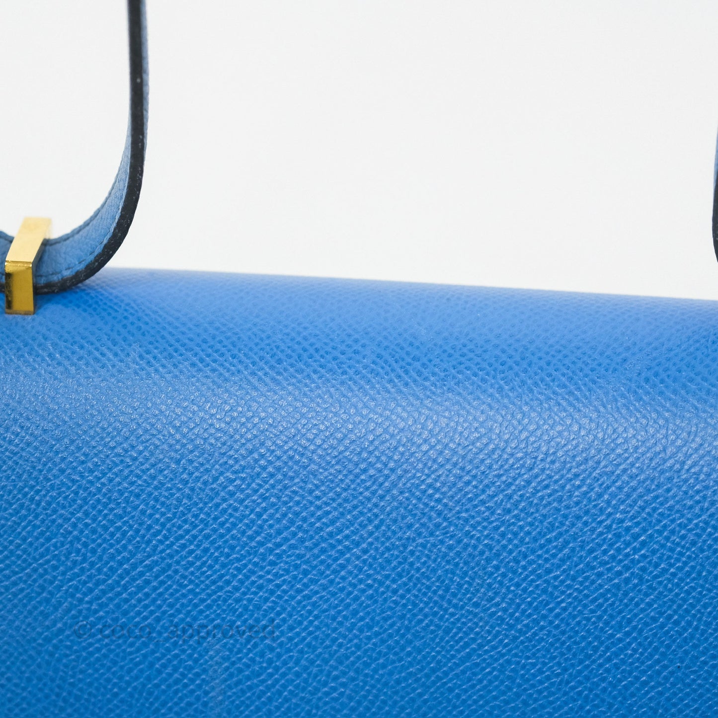 Hermès Constance Mini 18cm Bleu Izmir 7W Epsom Gold Hardware