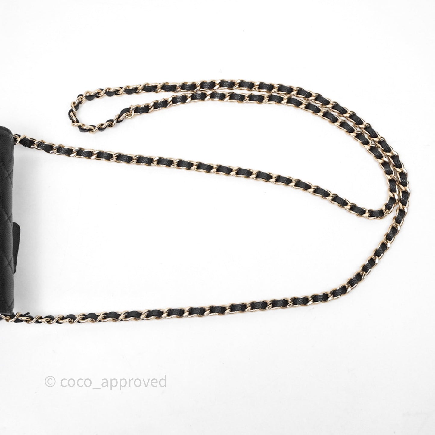 Chanel Quilted Mini Wallet on Chain WOC Black Caviar Gold Hardware