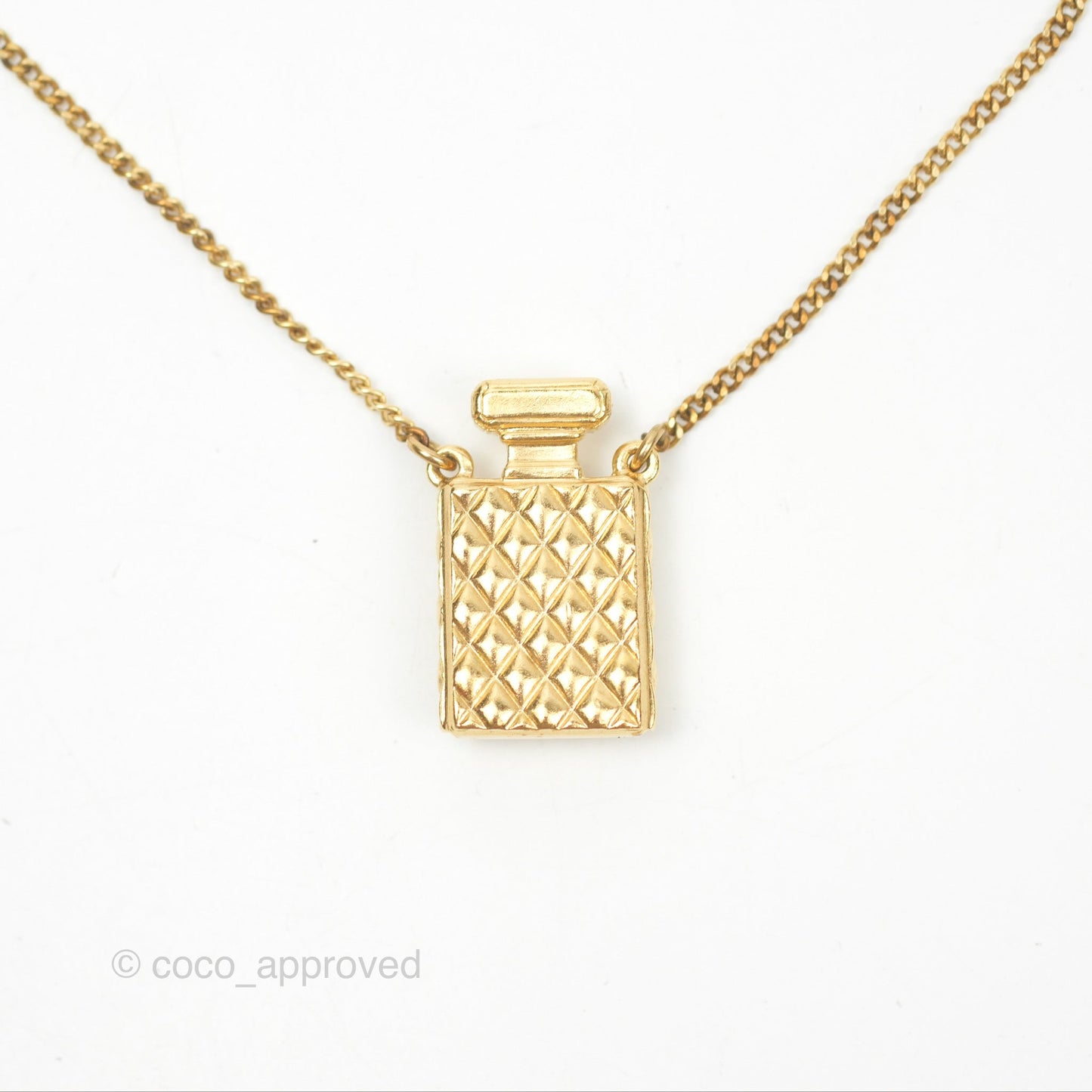 Chanel CC Perfume Bottle Rhinestone Necklace 20A