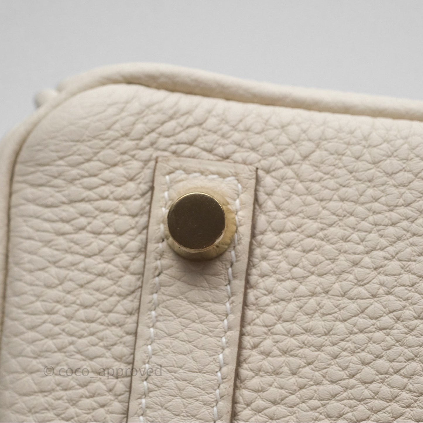 Hermes Birkin 25 Craie Togo Gold Hardware