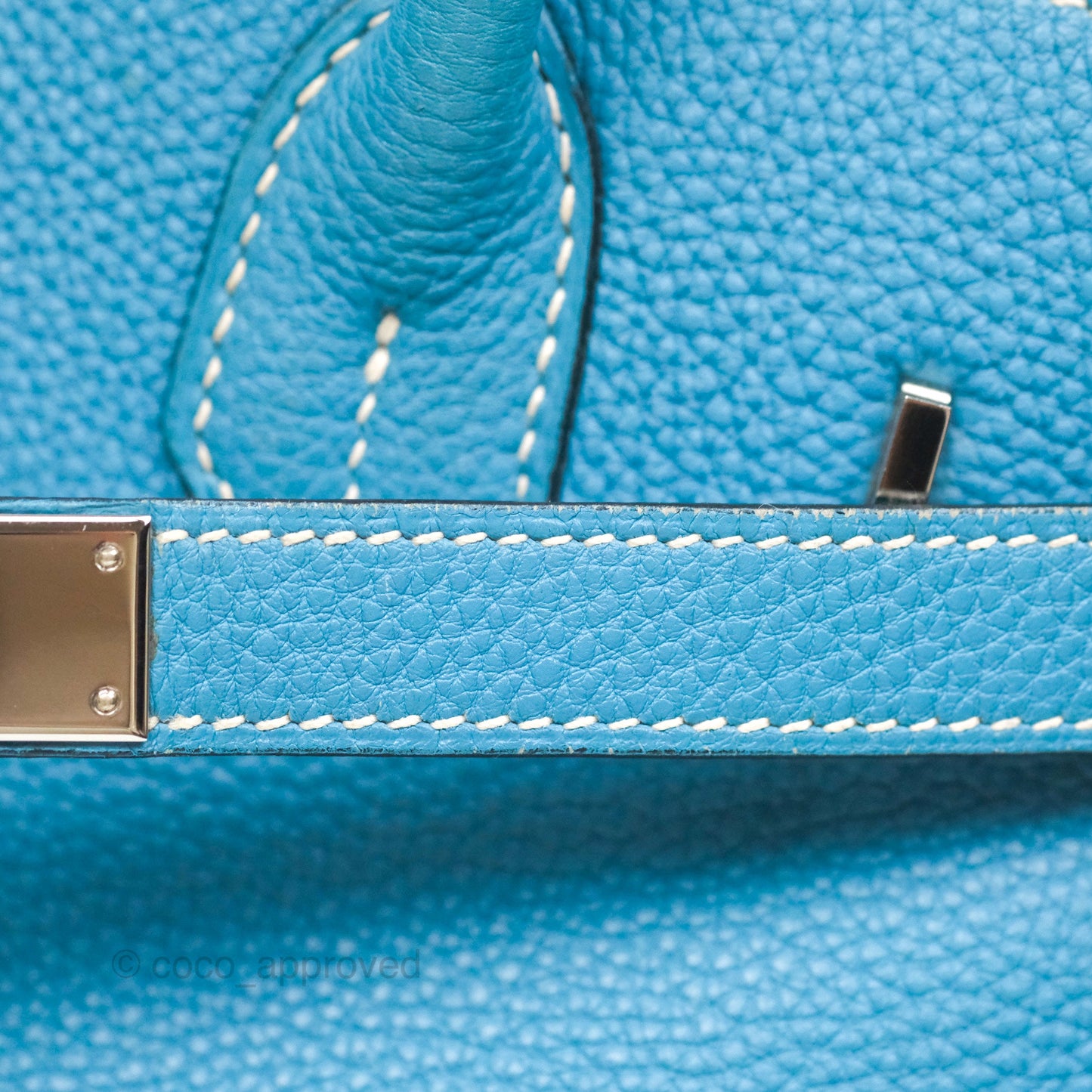 Hermès Birkin 30 Blue Jean Togo Palladium Hardware