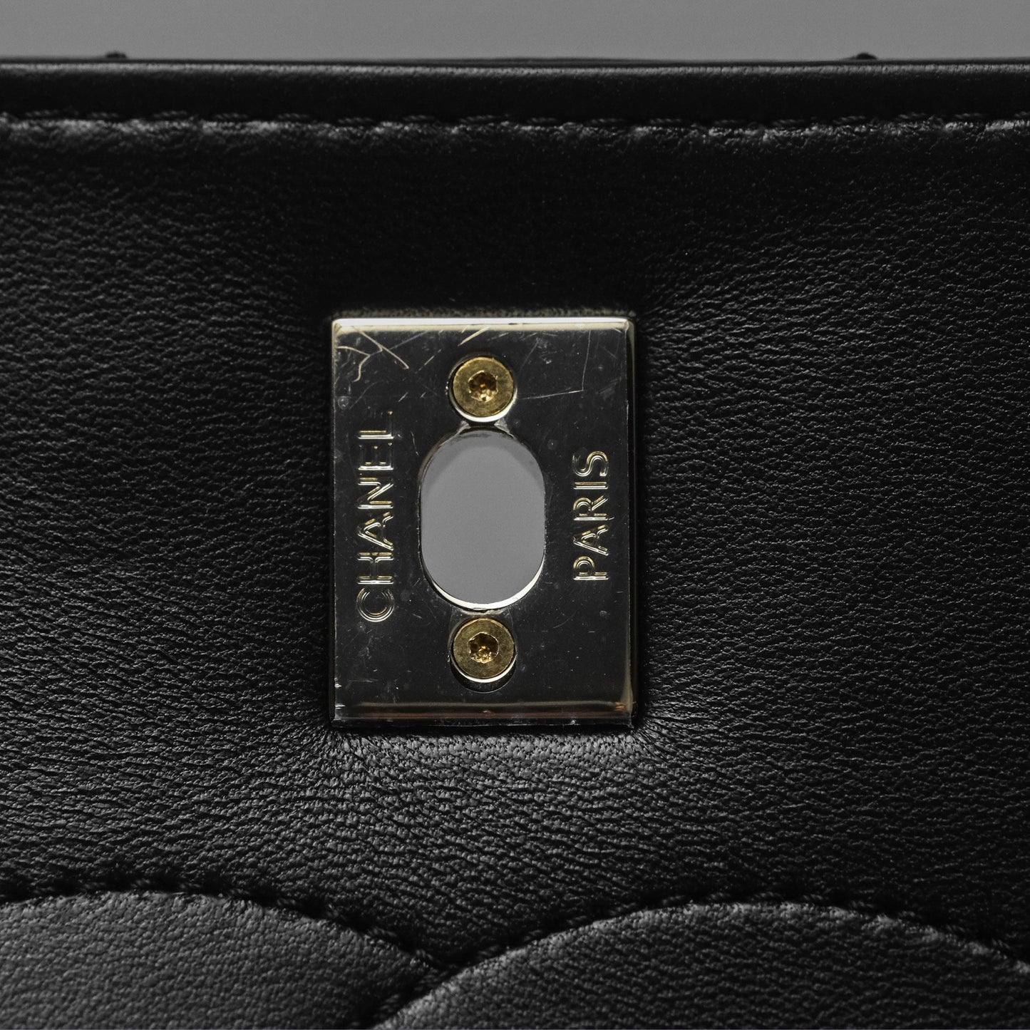 Chanel Small Trendy CC Black Chevron Lambskin Gold Hardware