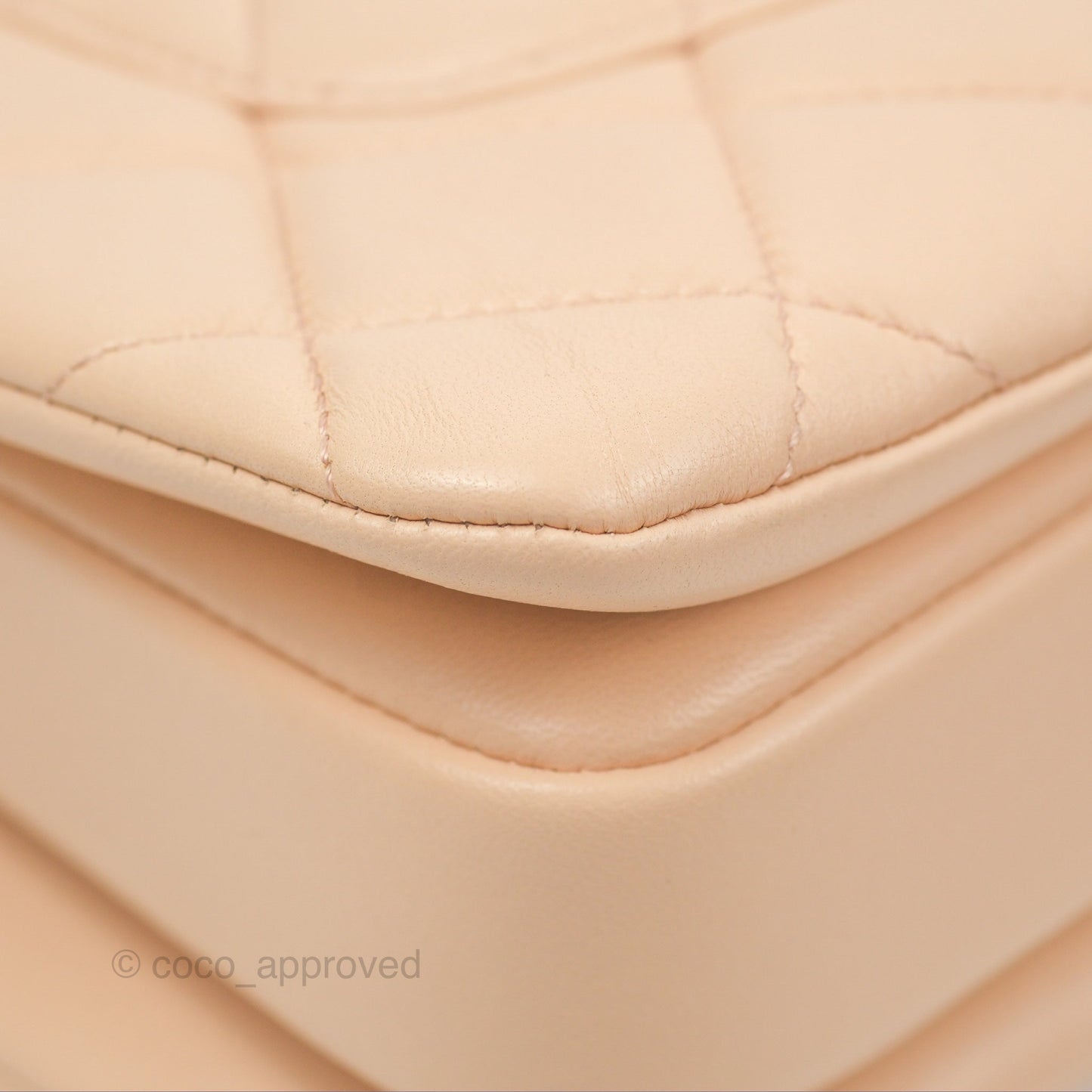 Chanel Small Trendy CC Light Beige Pink Lambskin Gold Hardware