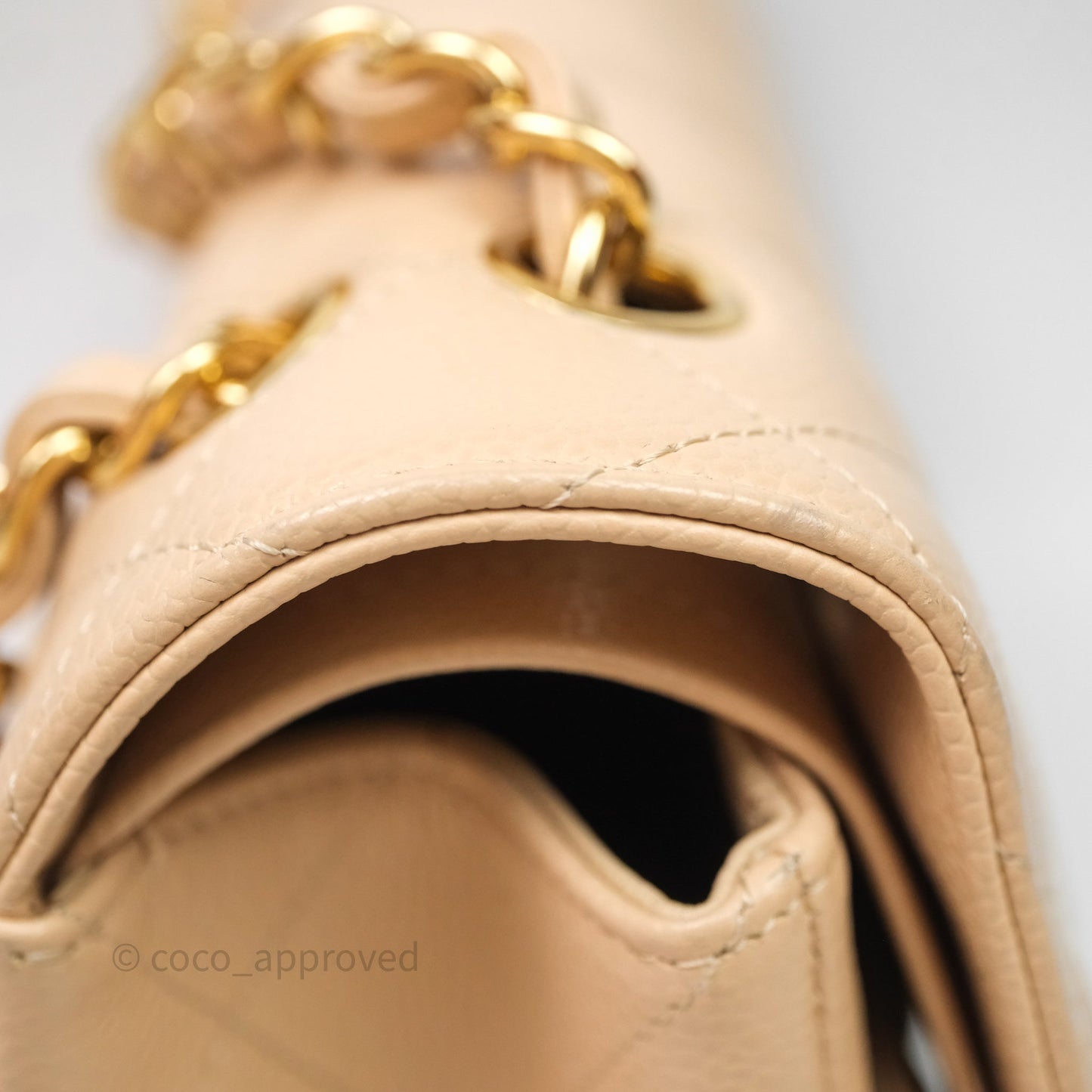 Chanel Jumbo Double Flap Beige Caviar Gold Hardware⁣⁣