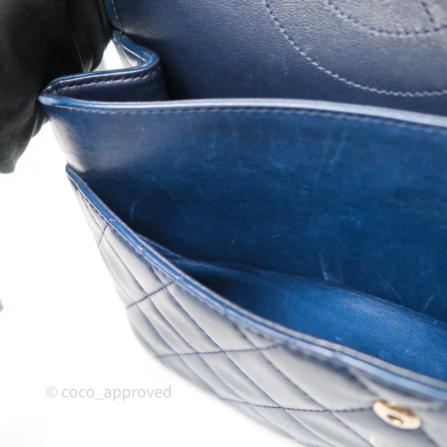 Chanel Reissue 227 Quilted Navy Lambskin Ruthenium Hardware