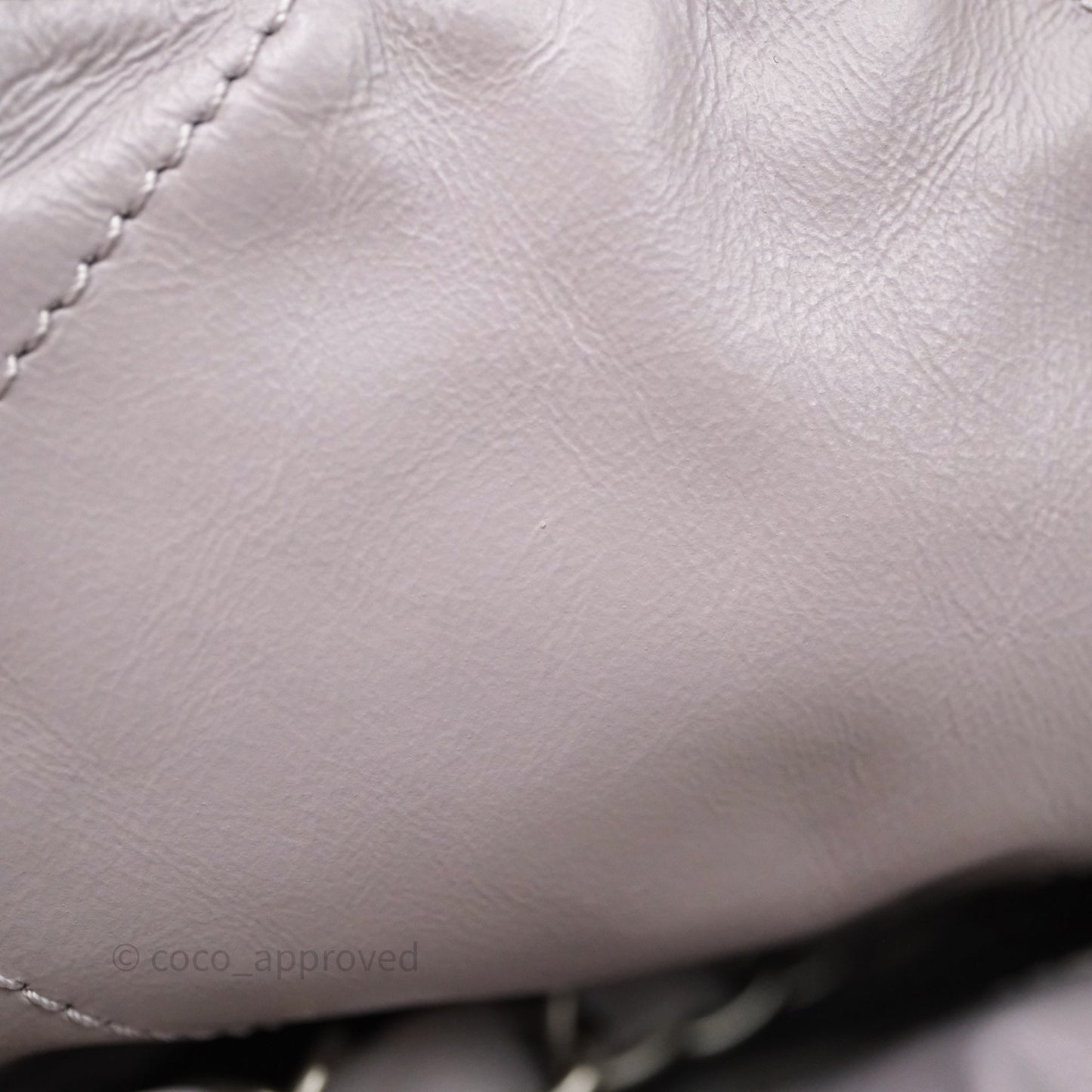 Chanel 22 Small Grey Aged Calfskin Matte Silver Hardware