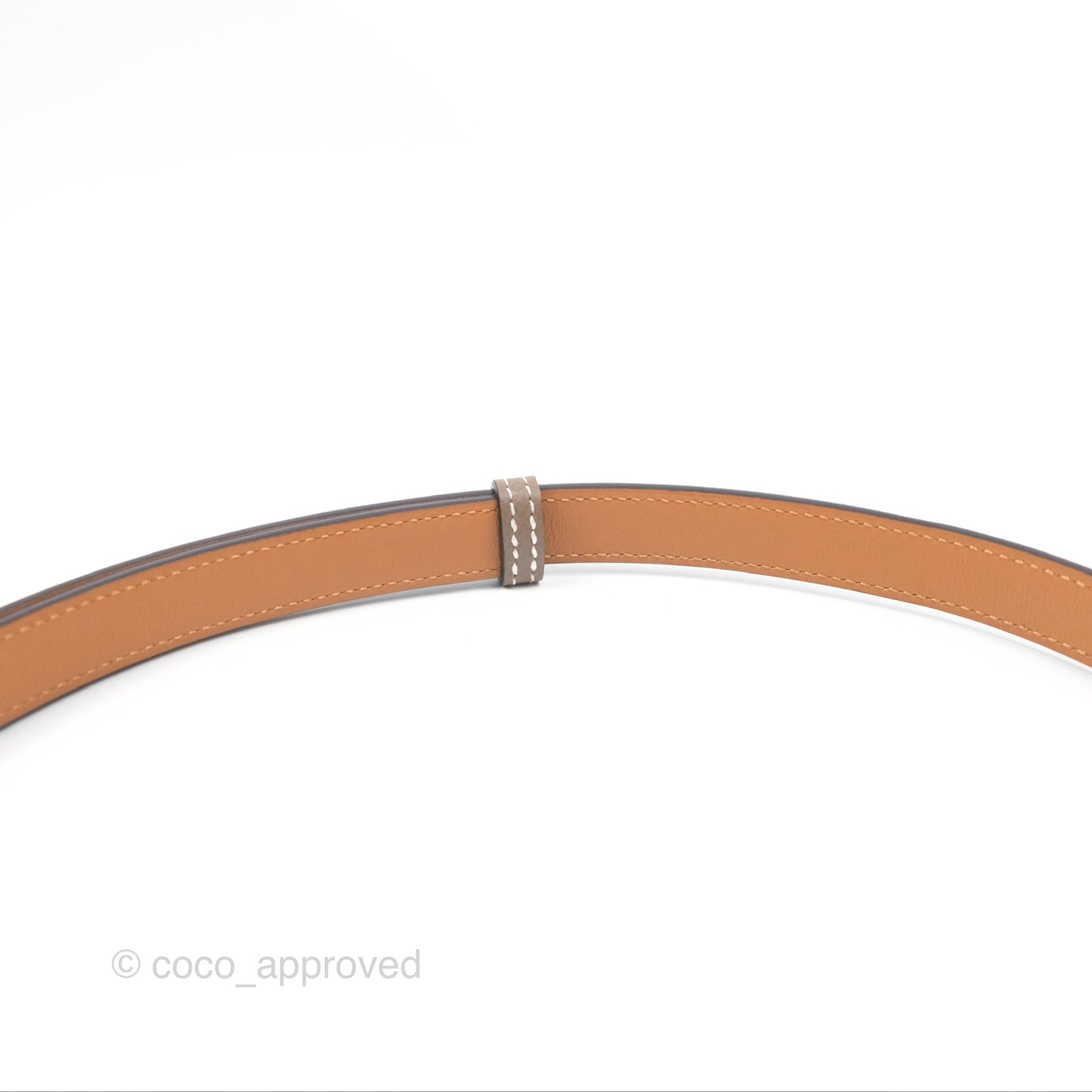 Hermès Epsom Kelly Buckle Belt Etoupe 18 Rose Gold Hardware