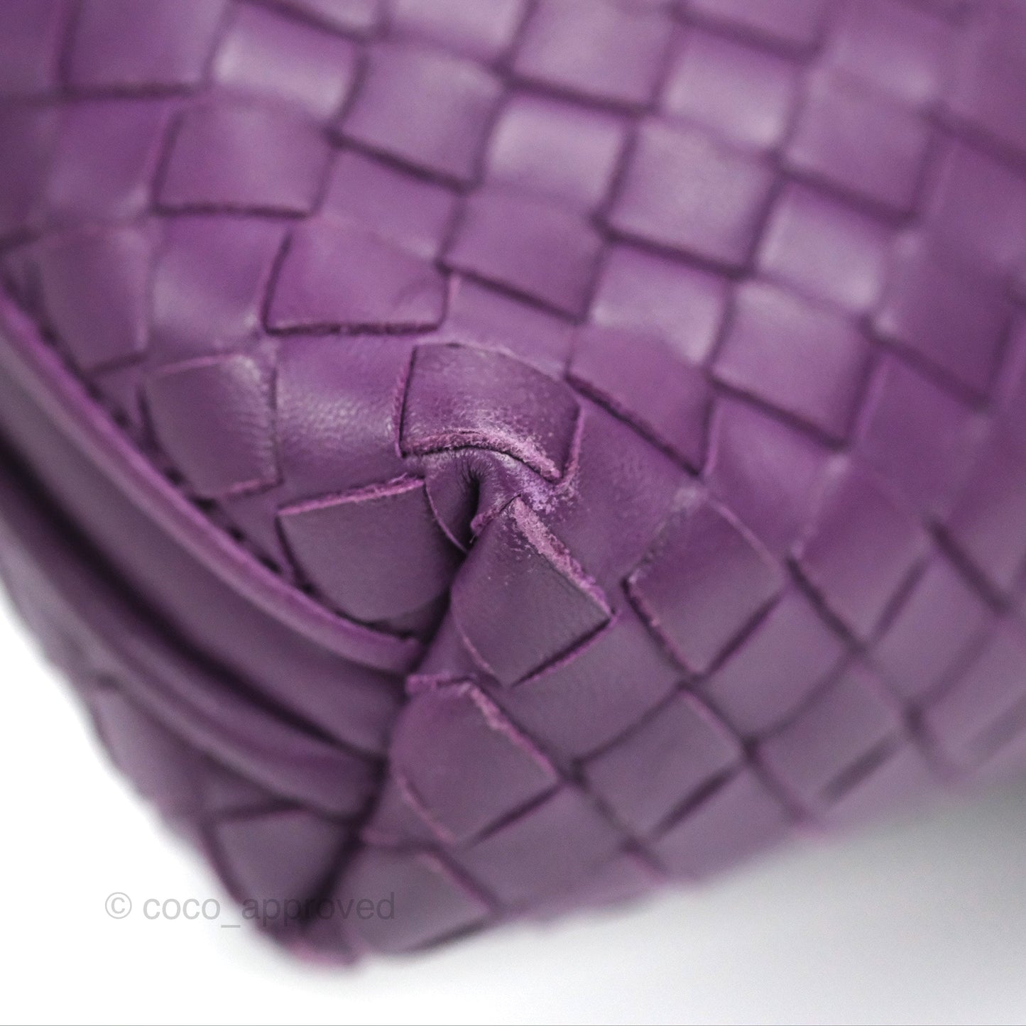 Bottega Veneta Crossbody Bag Intrecciato Leather Purple