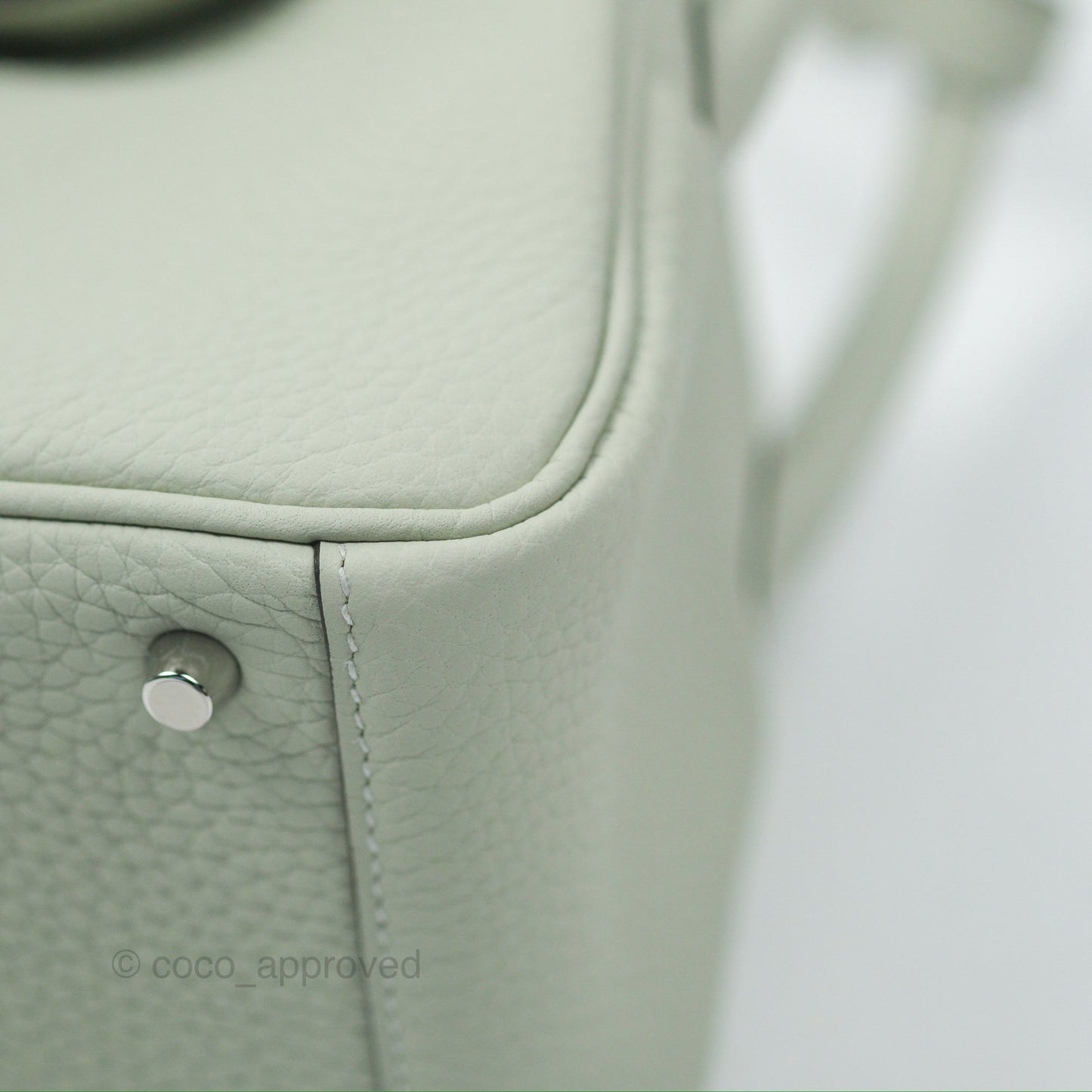 Hermès Mini Lindy 20 Gris Neve Clemence Palladium Hardware