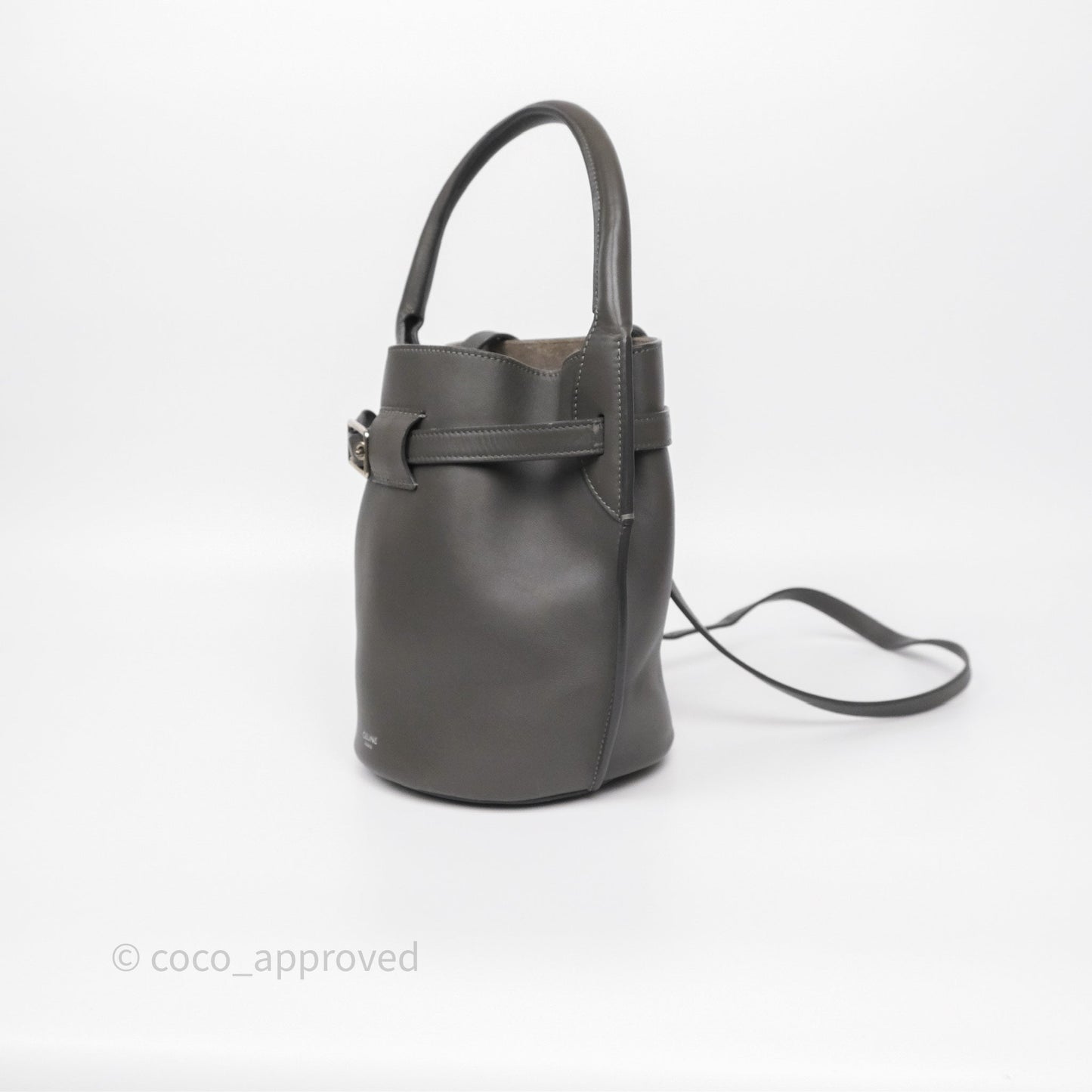 Celine Big Bag Nano Bucket Grey Smooth Calfskin