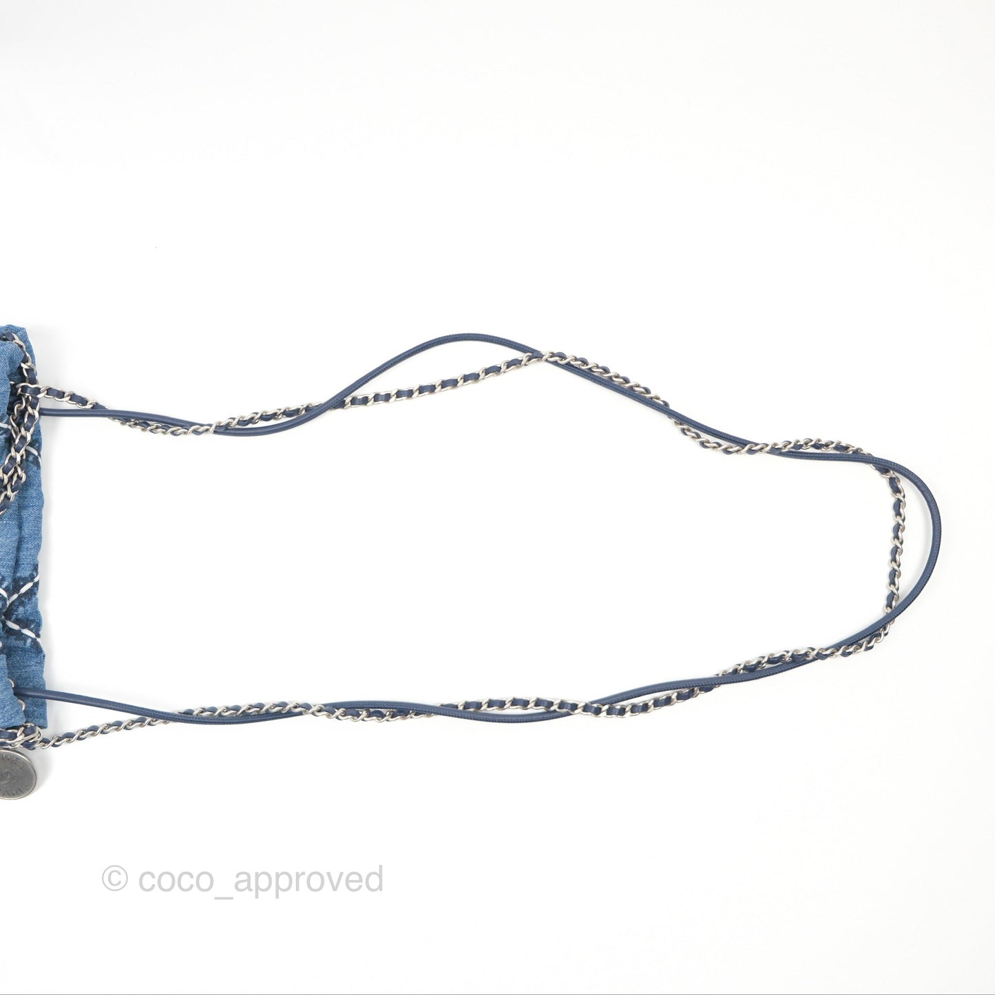 Chanel 22 Mini Bag Quilted Blue Denim