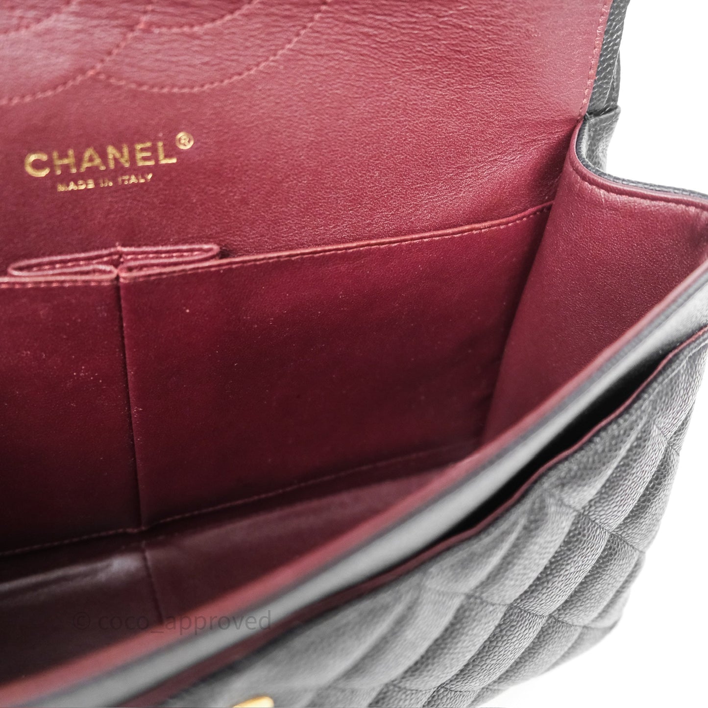 Chanel Jumbo Double Flap Quilted Black Caviar Gold Hardware⁣⁣