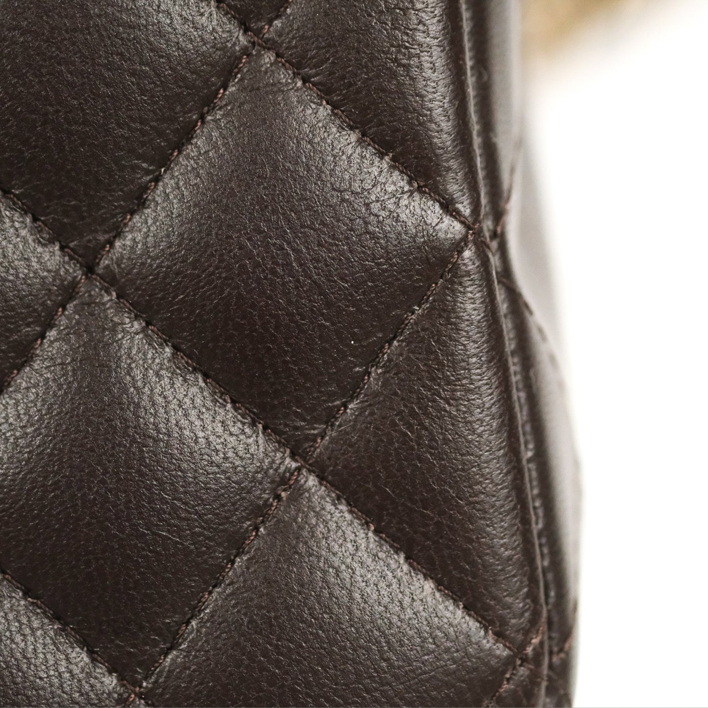 Chanel Quilted Mini Rectangular Chocolate Brown Lambskin Gold Hardware