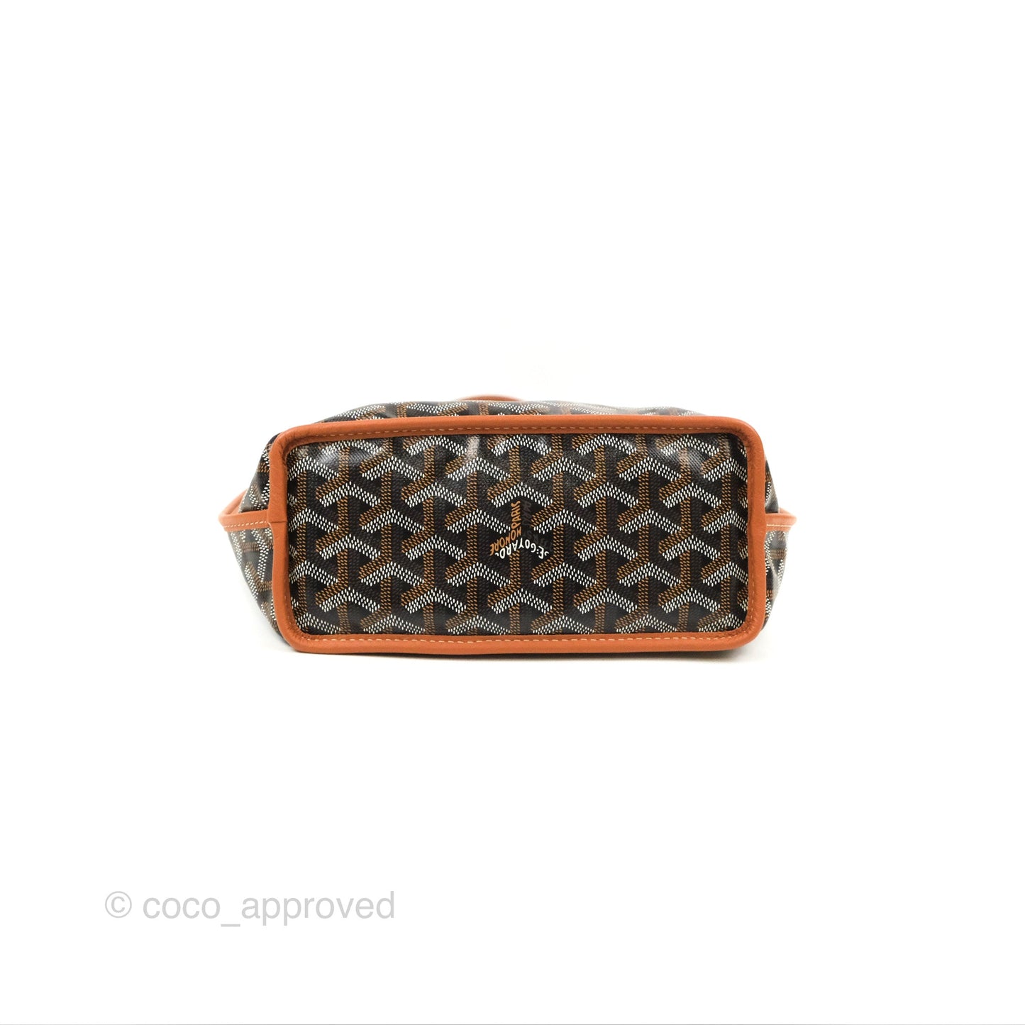 Goyard Anjou Mini Bag Goyardine Canvas Black/Tan