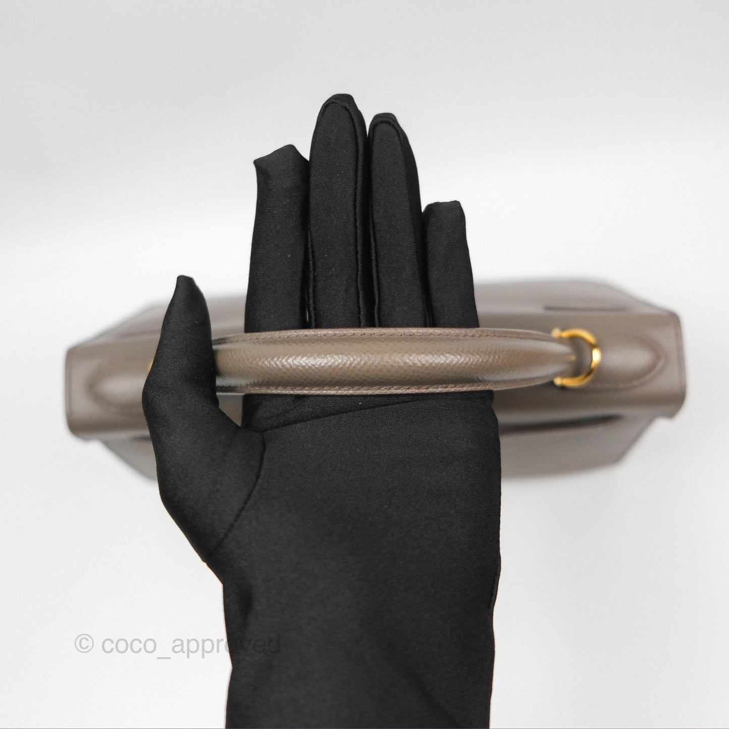 Hermès Kelly Sellier 28 Gris Etain 8F Epsom Gold Hardware