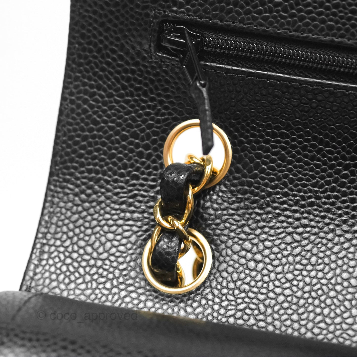 Chanel Small Classic Flap Quilted Black Caviar Gold Hardware
