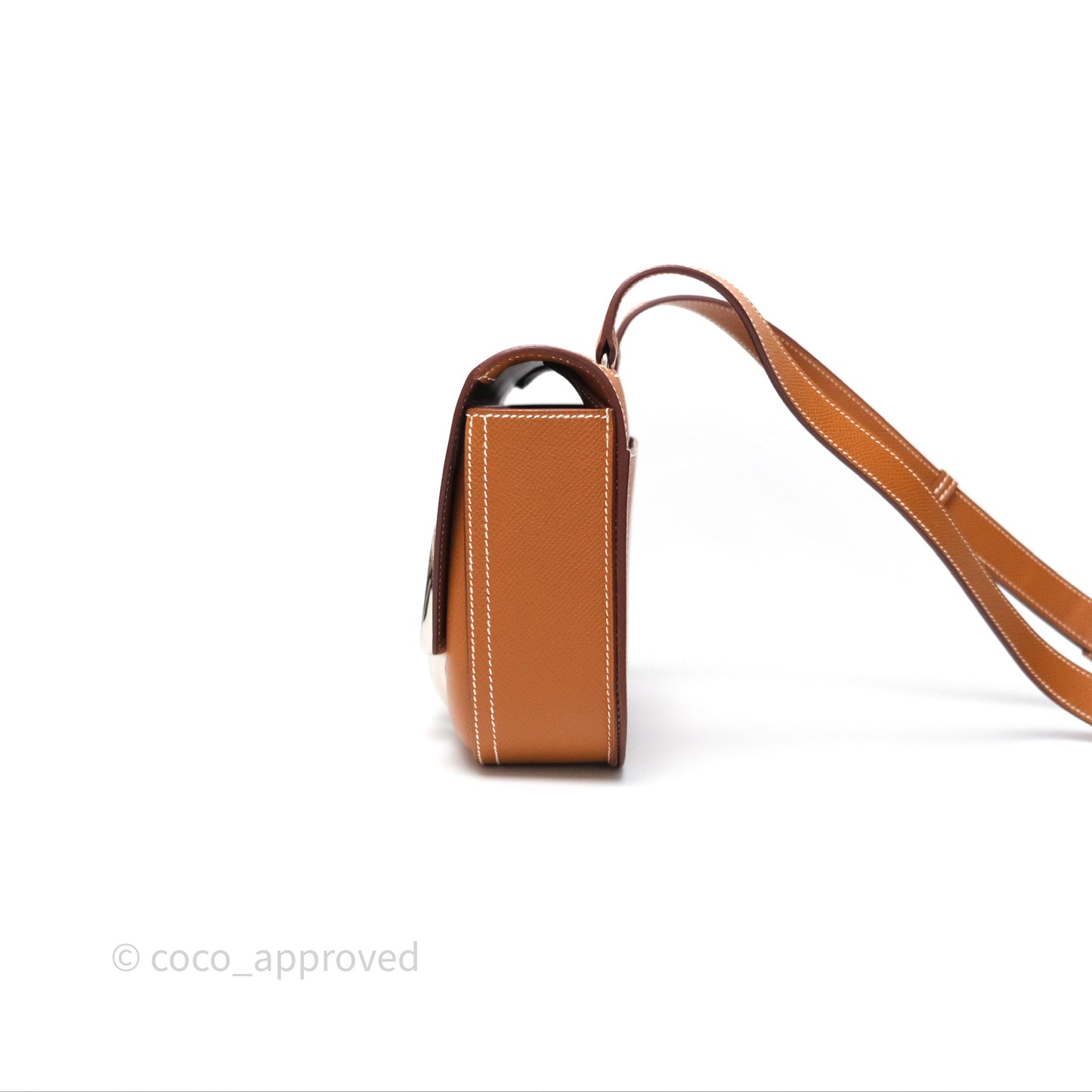 Hermès Della Cavalleria Mini Bag Gold 37 Epsom Palladium Hardware