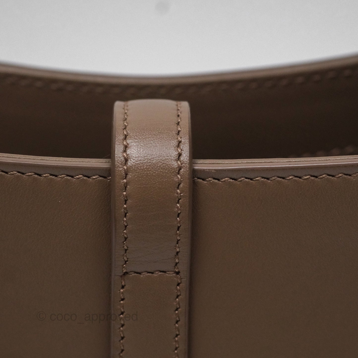 Saint Laurent Le 5 À 7 Taupe Calfskin Bronze Brass Hardware