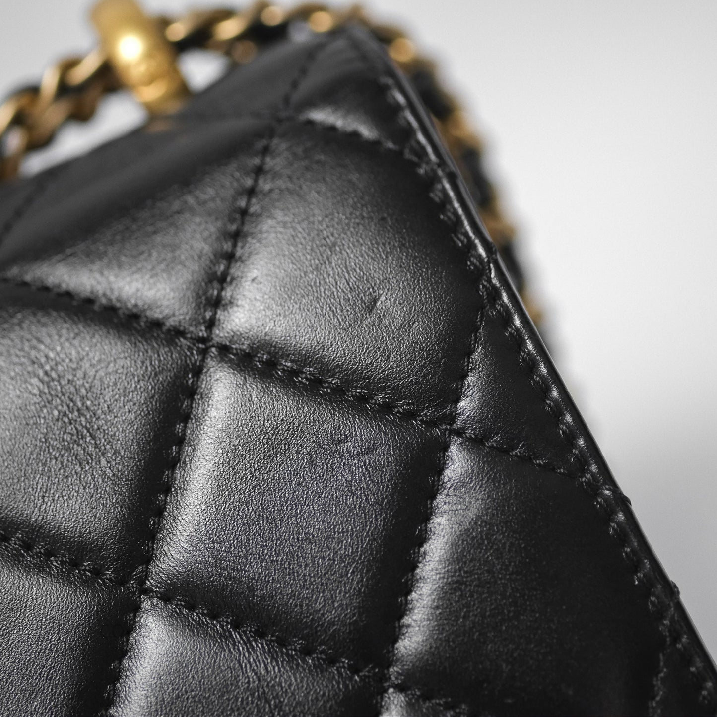 Chanel Quilted Mini Perfect Fit Adjustable Black Calfskin Gold Hardware