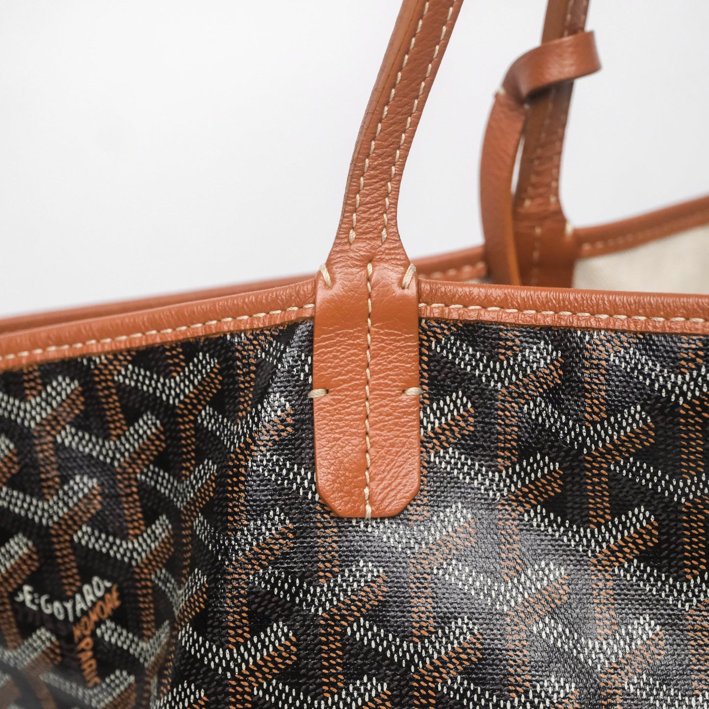 Goyard Saint Louis Tote Bag GM Black/Tan