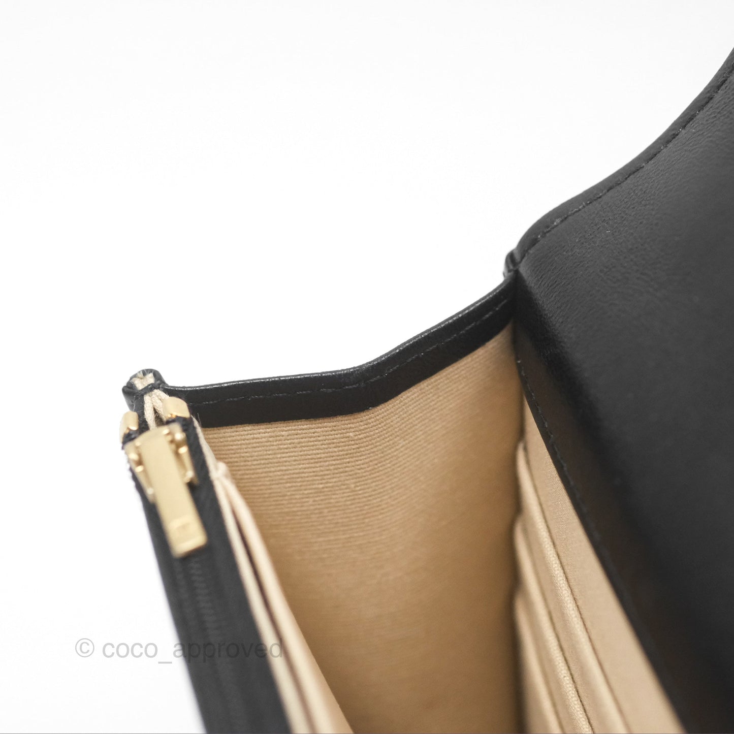 Chanel Quilted Dynasty Wallet on Chain WOC Black Shiny Lambskin Gold Hardware