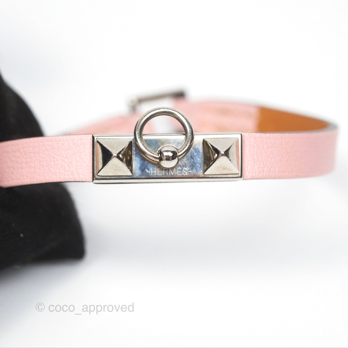 Hermès Rivale Mini Bracelet Rose Sakura Swift Palladium Hardware