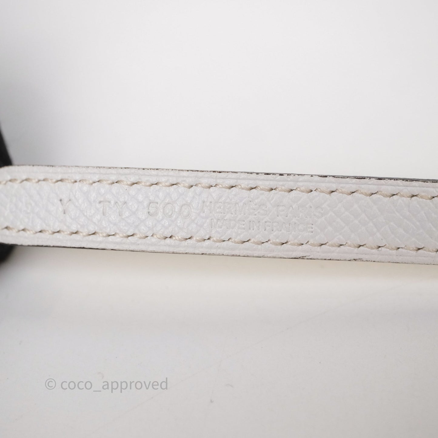 Hermès Belt Jaune Poussin/ Blanc Veau Swift/ Epsom Gold Hardware