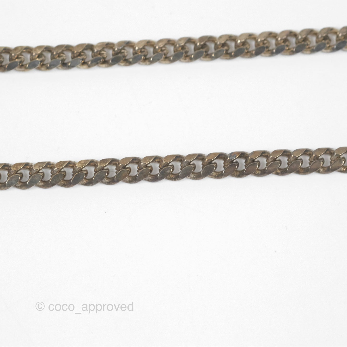 Chanel Crystal CC Star Drop Necklace Gold Tone 21S