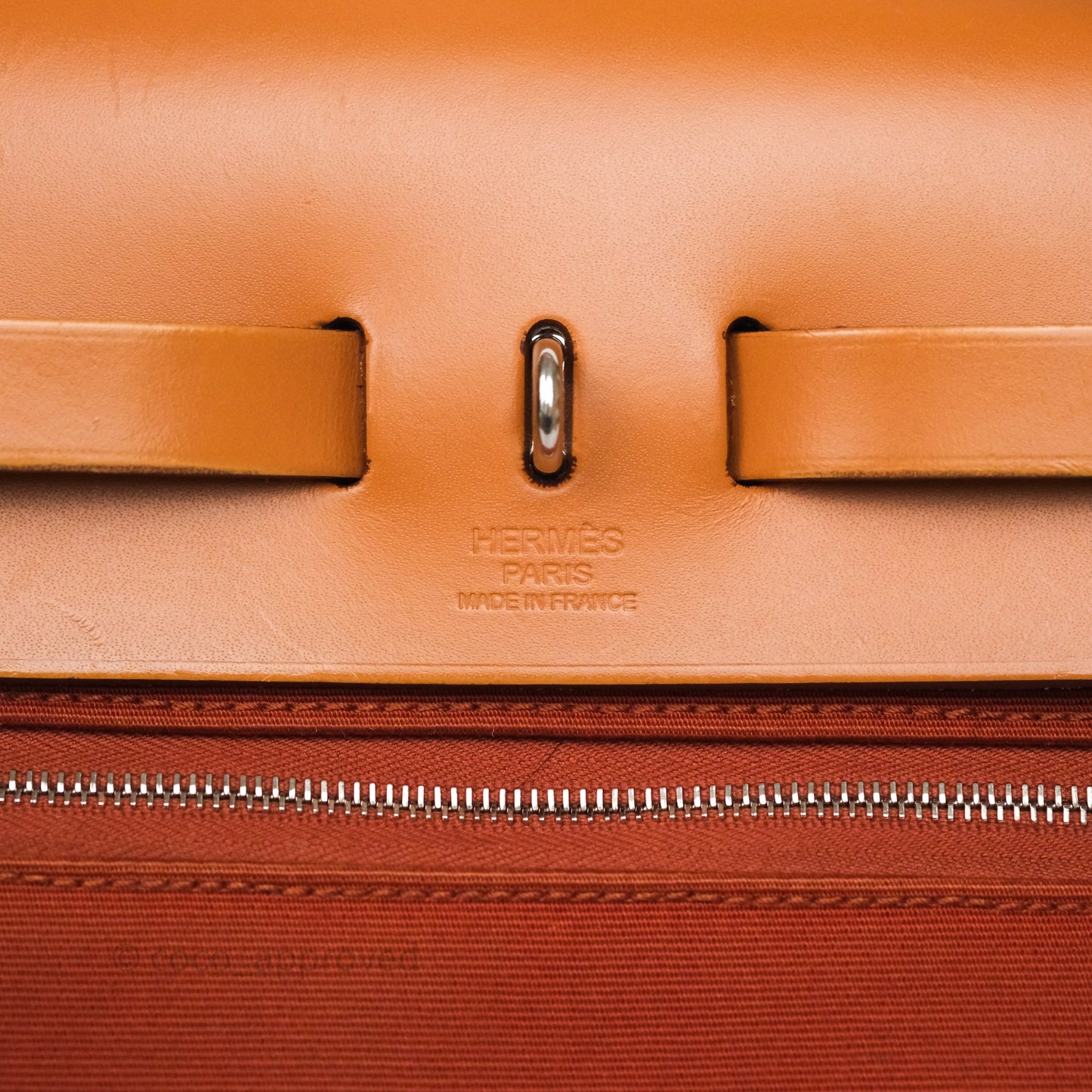 Hermès Herbag Zip 31 Cuivre Canvas Palladium Hardware