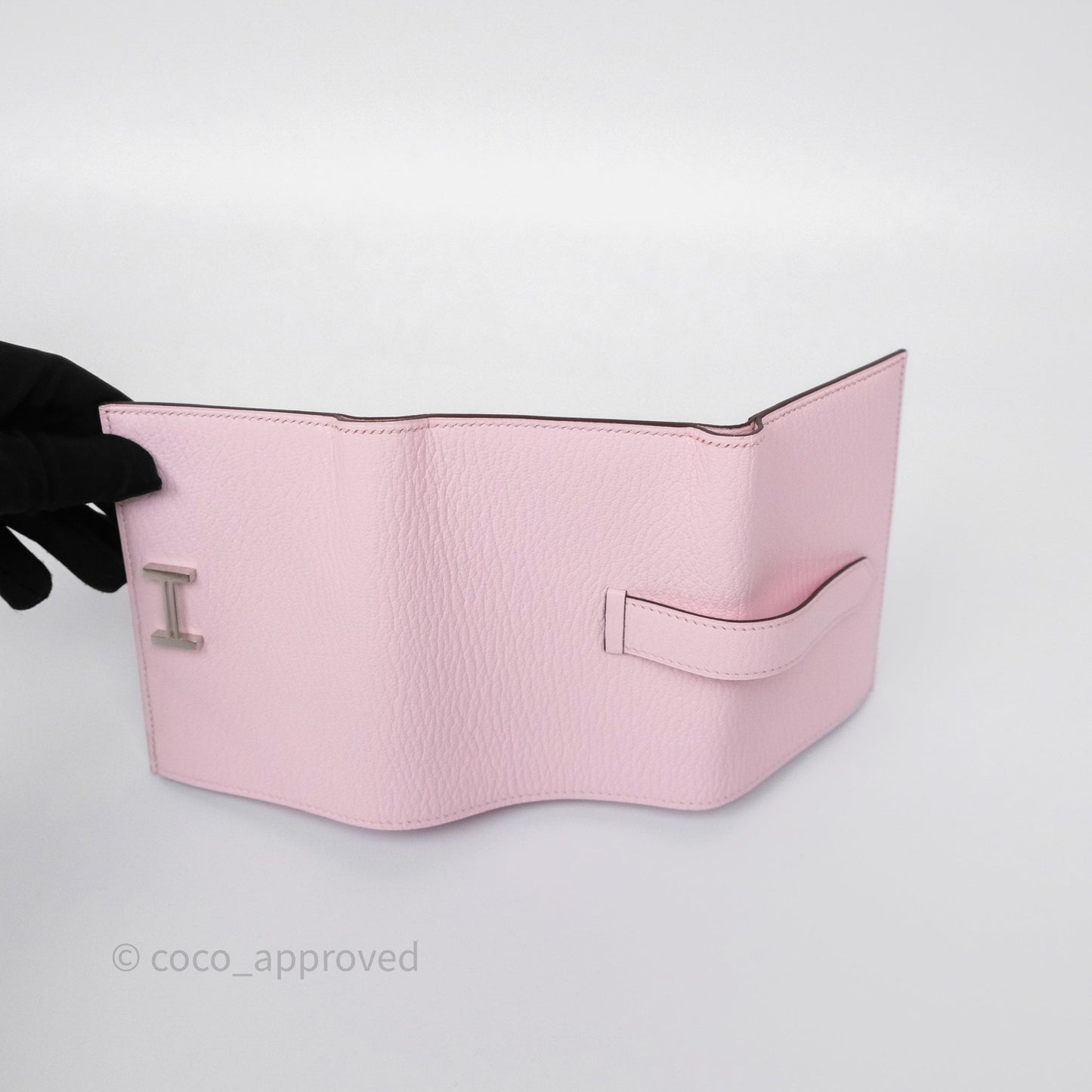 Hermes Bearn Trifold Compact Wallet Rose Darling M7 Chevre Mysore Palladium Hardware