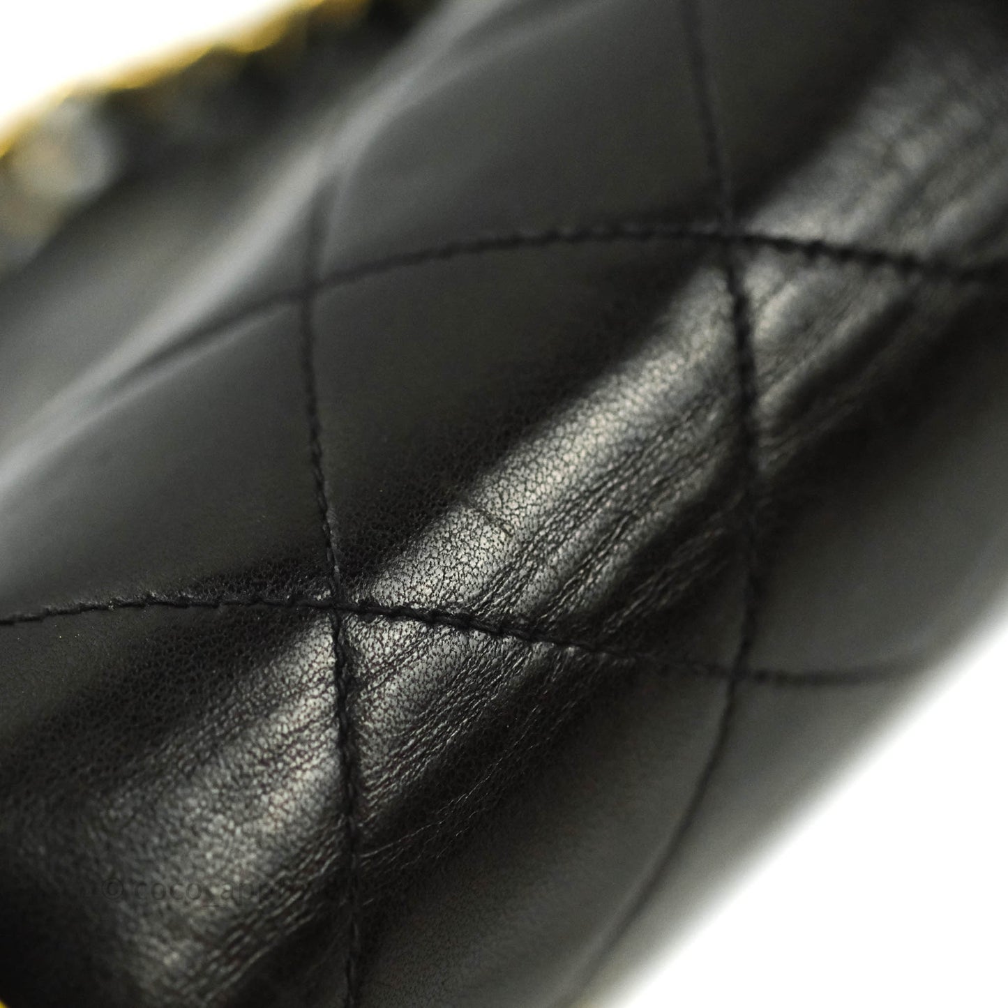 Chanel Vintage Classic Small Diana Flap Bag Black Lambskin 24K Gold Hardware