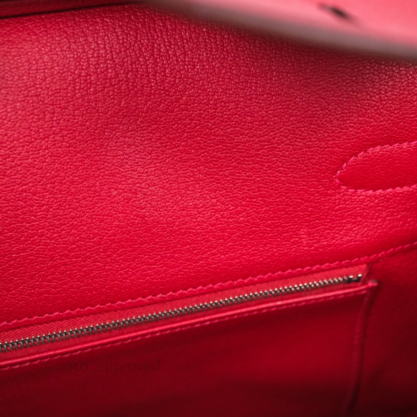 Hermes Birkin 35 Rouge Casaque Clemence Palladium Hardware