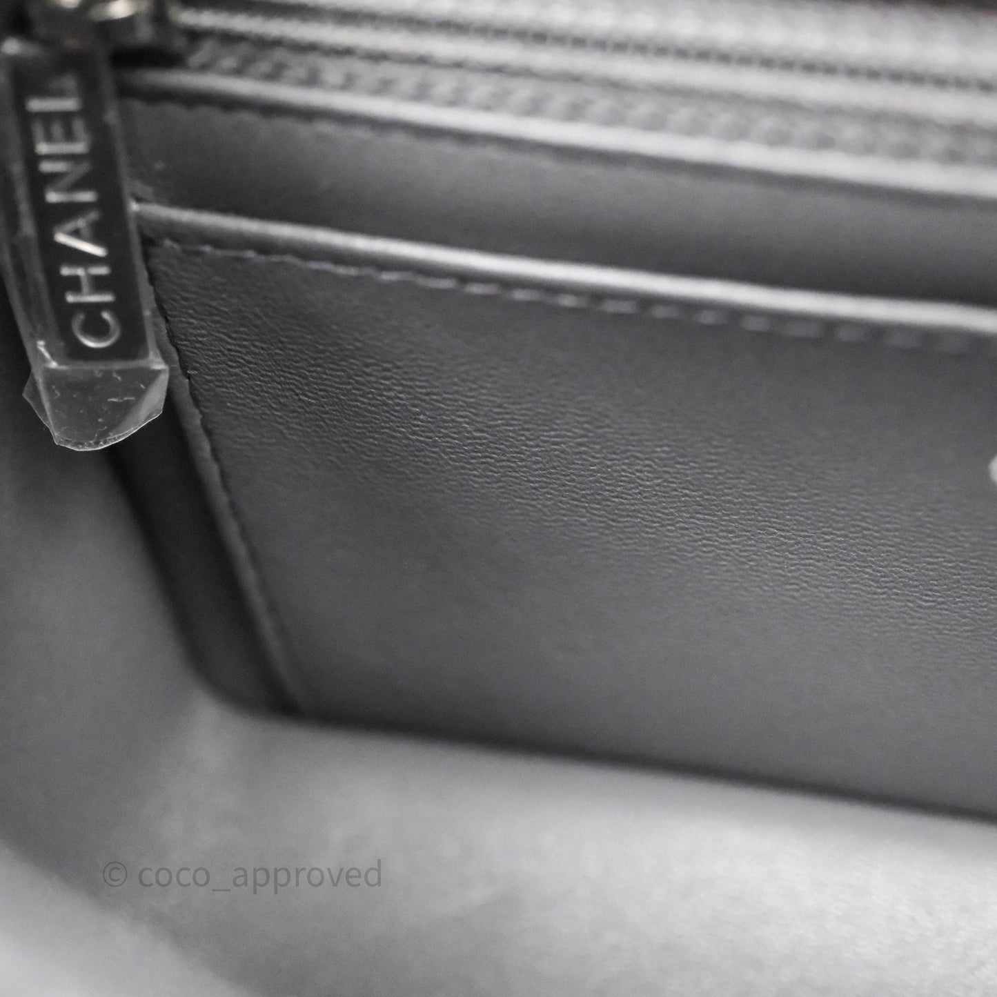 Chanel Quilted Mini Rectangular Dark Grey Lambskin Silver Hardware