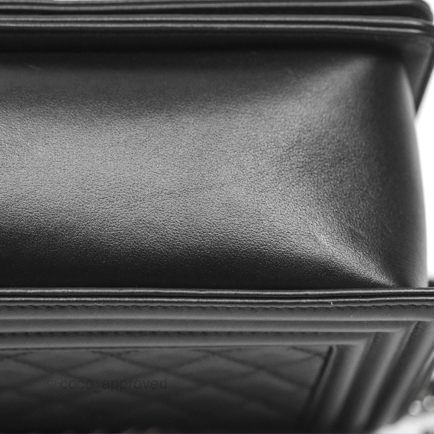 Chanel Medium Boy Quilted Black Calfskin Dark Silver Hardware