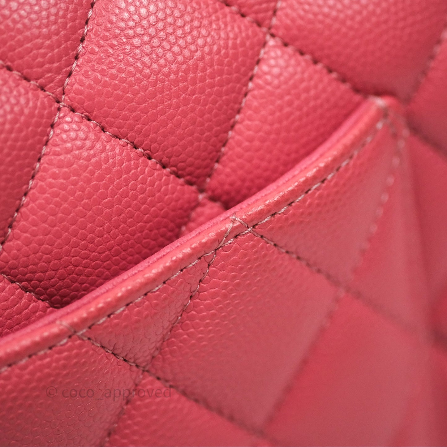Chanel Classic M/L Medium Flap Quilted Pink Caviar Gold Hardware