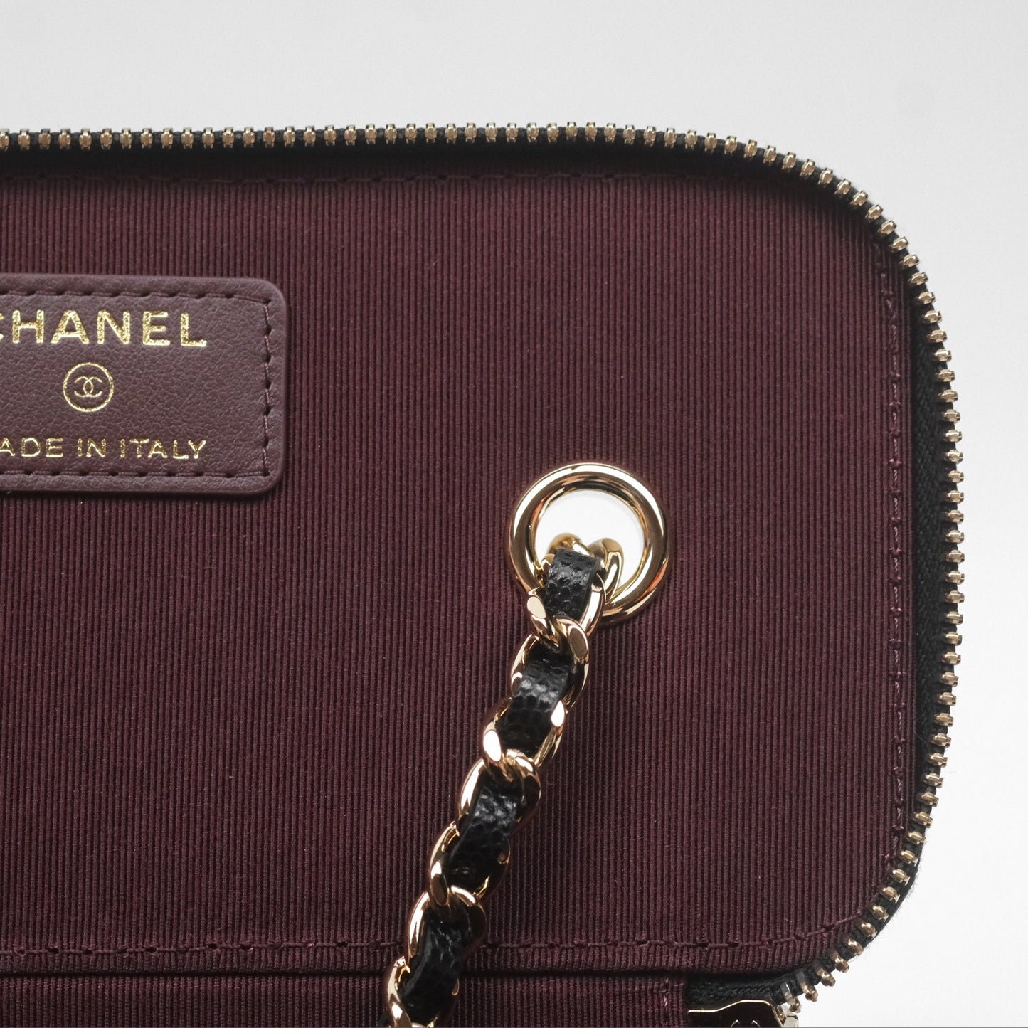 Chanel Vanity Rectangular With Chain Black Caviar Gold Hardware