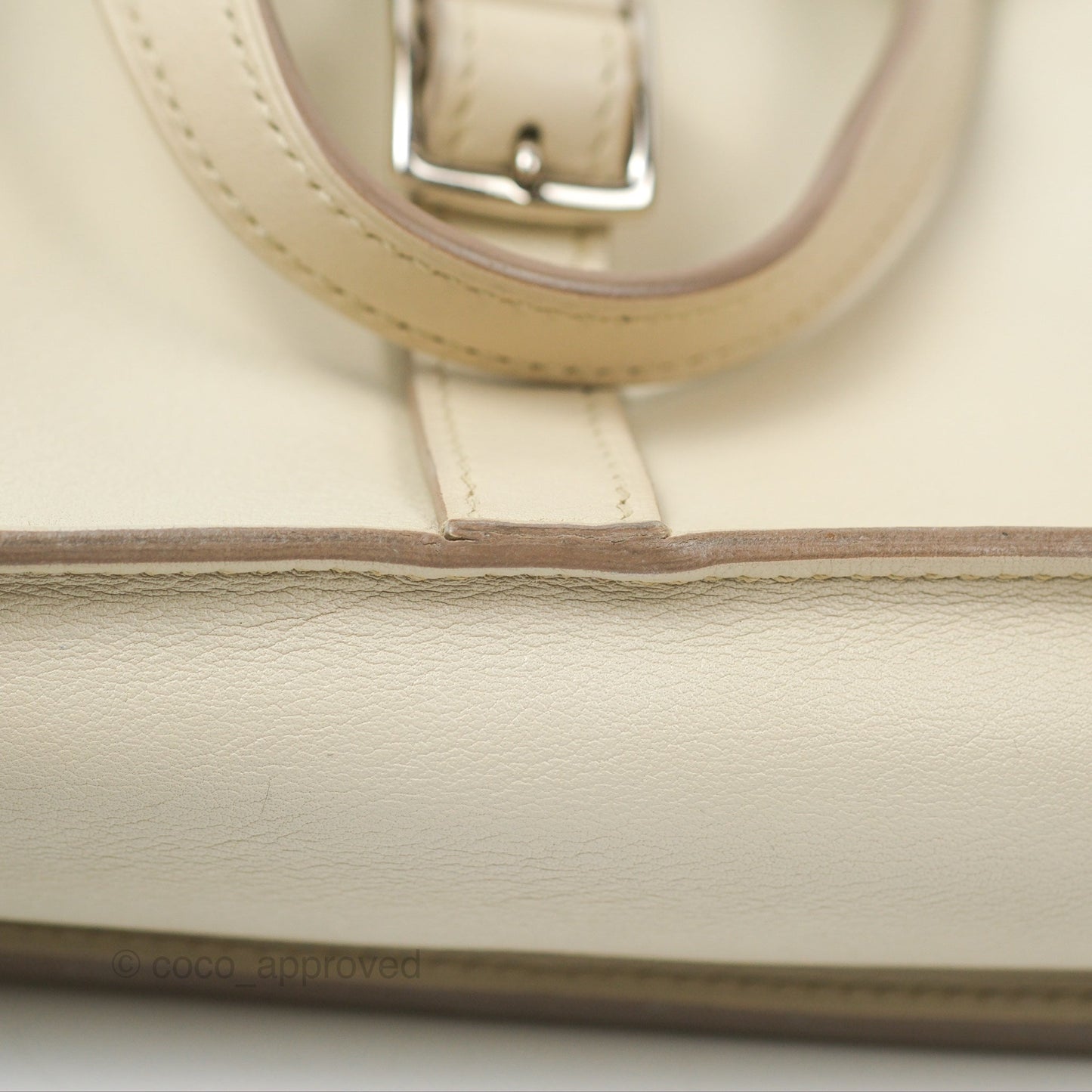 Hermès Halzan 22 Mini Craie Swift Palladium Hardware