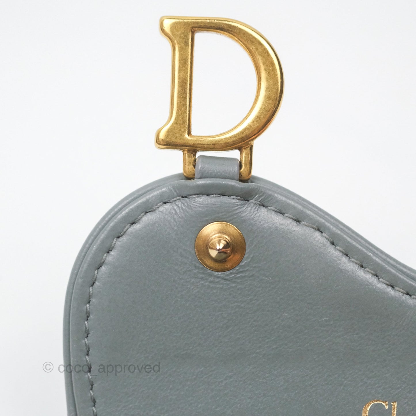 Christian Dior Saddle Bloom Card Holder Gray Dior Oblique Jacquard