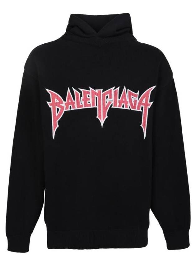 Luxury Balenciaga Logo Hoodie Black