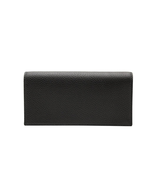 Luxury Gucci Trending 2025 Logo Long Wallet in Black Leather