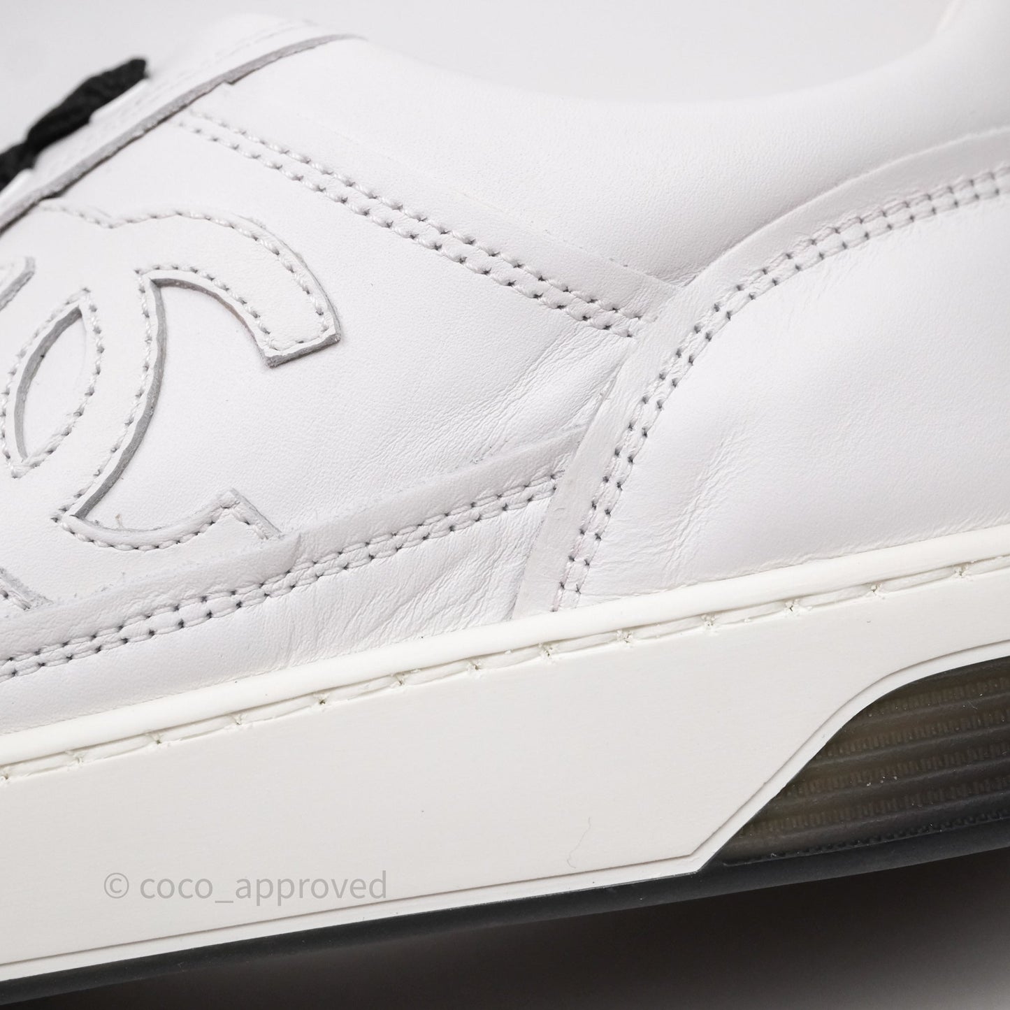 Chanel Logo Sneakers White Size 39