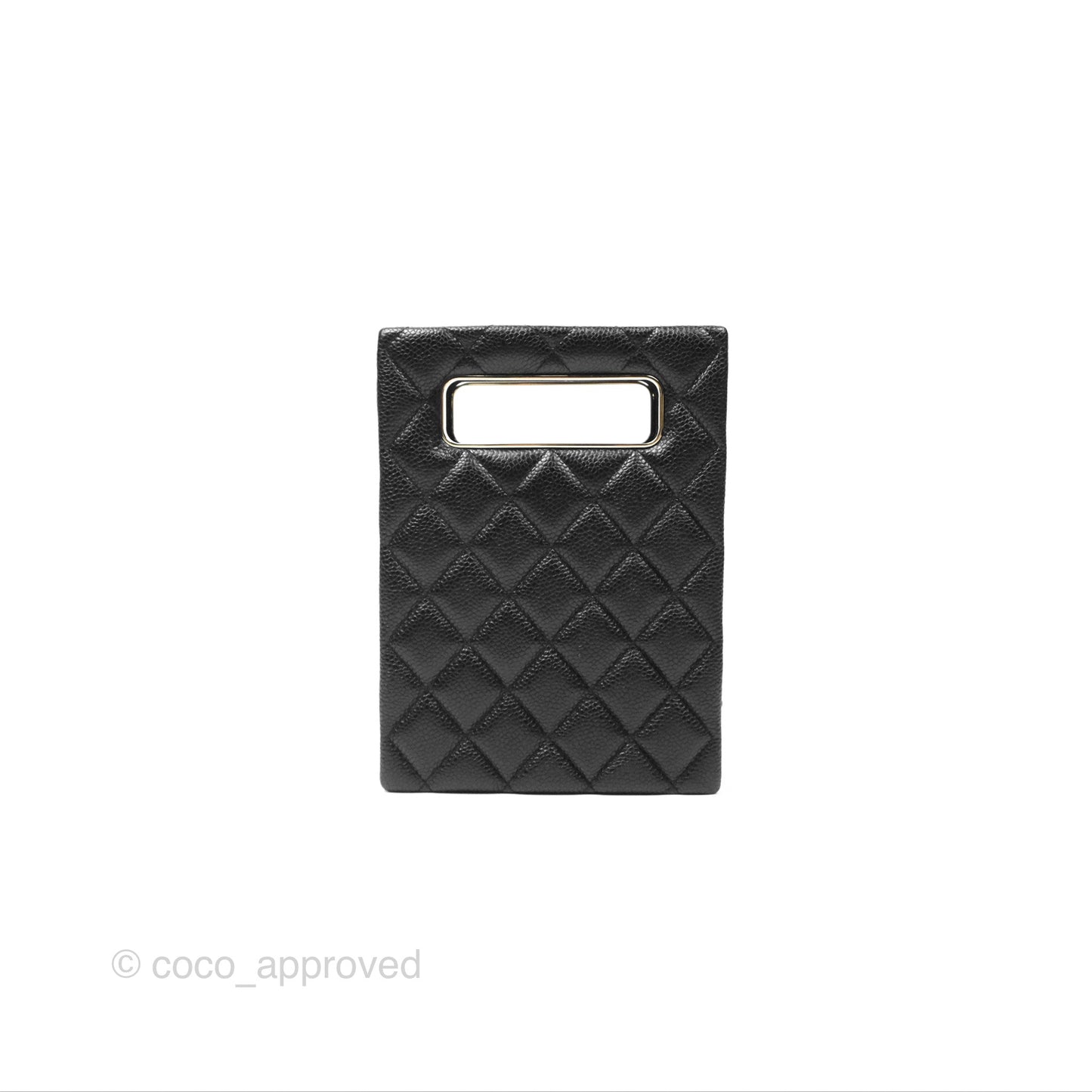 Chanel Evening Bag Caviar Black Gold Hardware 22S