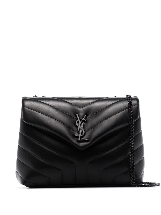Luxury Saint Laurent Women's Loulou Small Chain Bag In Quilted "y" Leather in Nero | 494699DV728