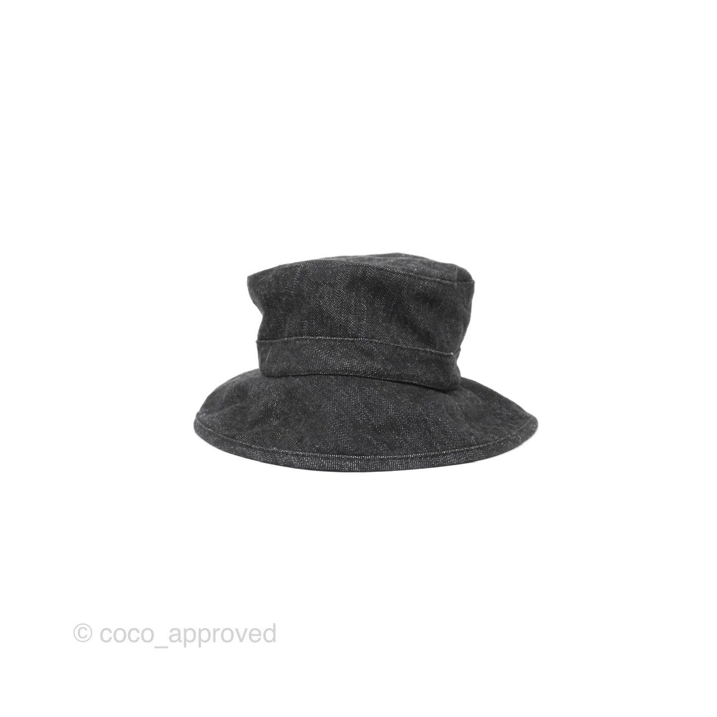 Chanel Logo Denim Bucket Hat Size S